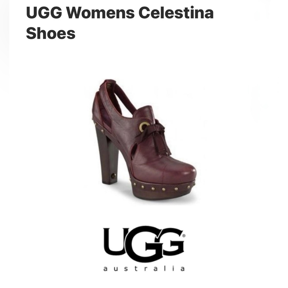 UGG Celestina Women's Platform Shoes in Rich Purple - Picture 7 of 7